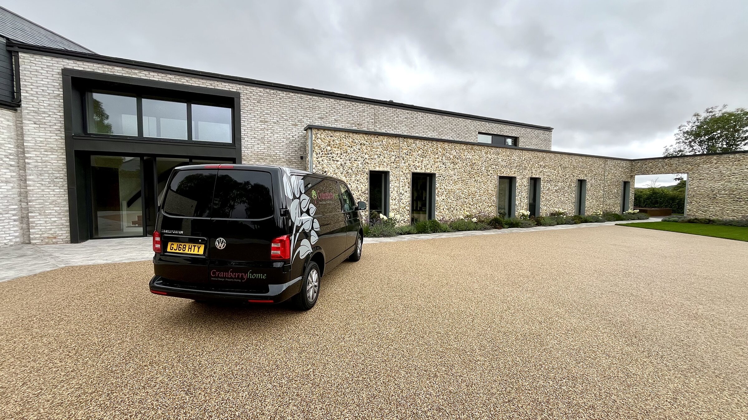 Cranberryhome's sign-written delivery van parked outside the studio