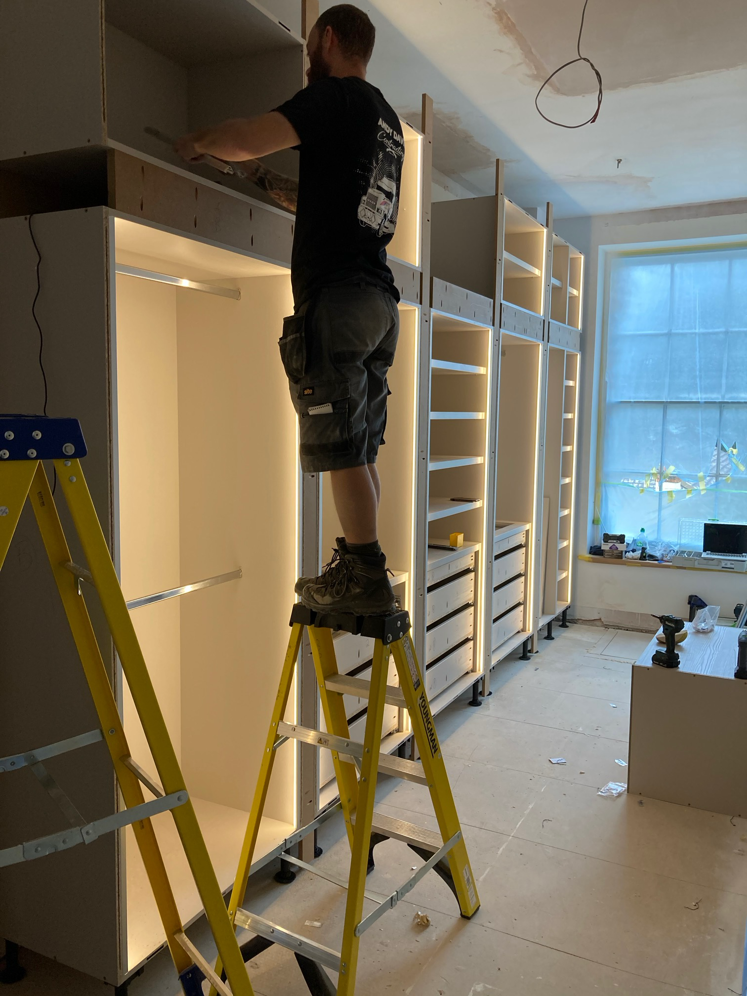 Whaddon Hall joinery in progress — craftsmanship close-up