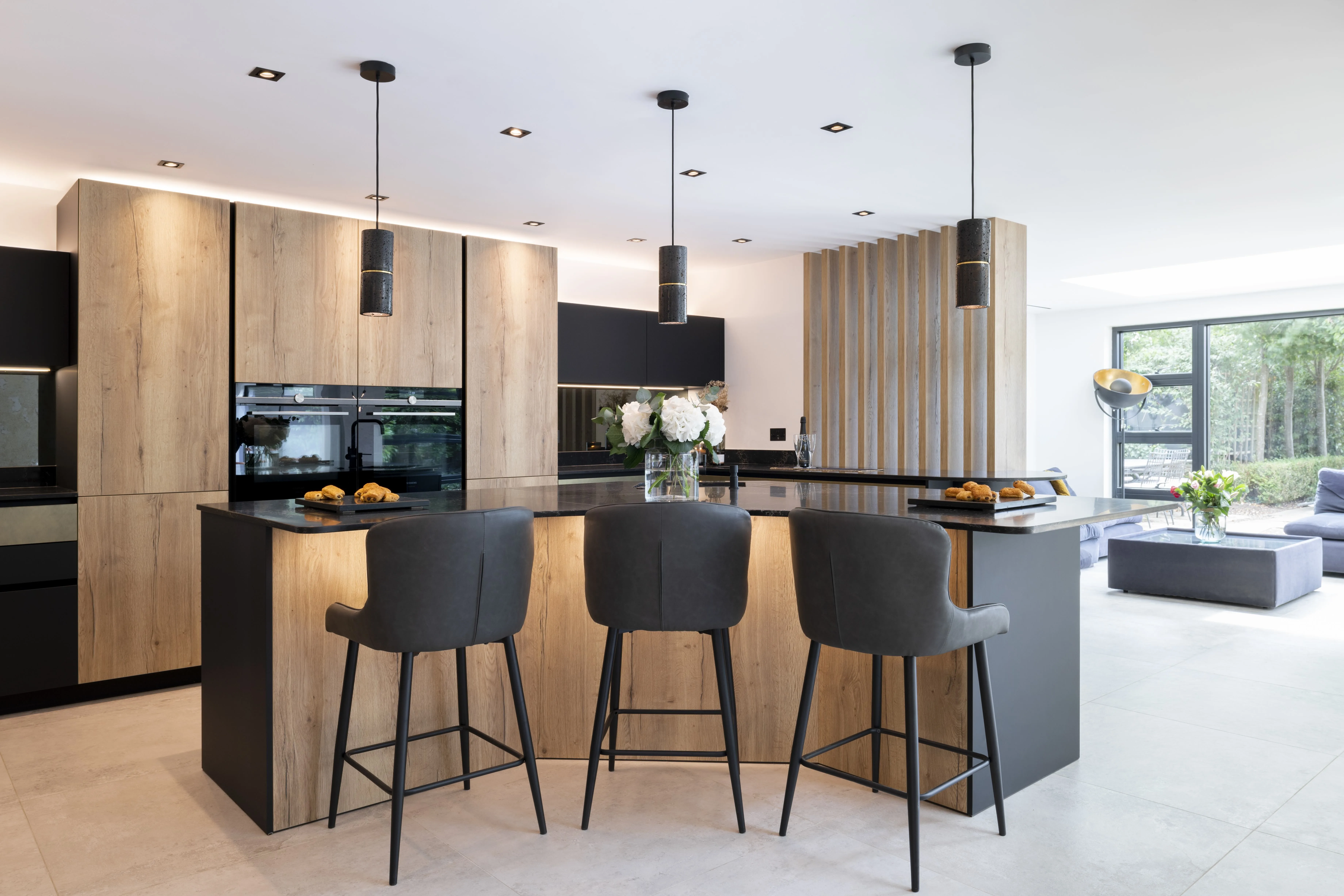 Cranberryhome interior — Little Abington kitchen with layered timber and natural light
