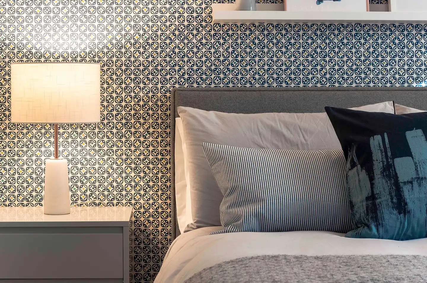 Layered ambient Philips Hue lighting in a Cranberryhome interior
